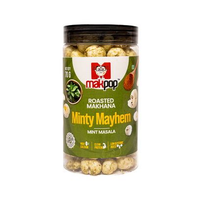 MAKPOP Roasted Makhana : Minty Mayhem (Mint Masala)